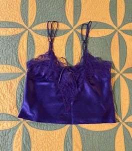 Vintage 1980s 1990s Victoria’s Secret Purple Lace Tank Top Size Small - Picture 1 of 14