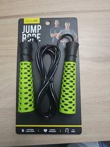 Beyond FIT Jump Rope Textured Hand Grips 9 Ft - Traditional Skip Rope (Green) - Picture 1 of 2