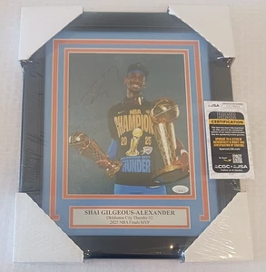 SHAI GILGEOUS ALEXANDER handsigniertes signed 8x10 Foto JSA gerahmt SGA Thunder NBA - Bild 1 von 2