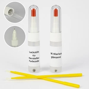 Lackstift Set für Fiat ZNL WHITE PEARL mit Klarlack - Bild 1 von 1