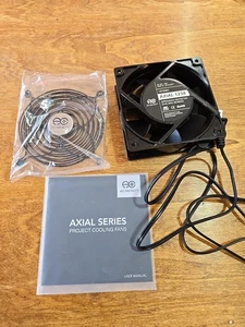 120mm 38mm Fan 120V AC 110CFM 2 Pin Ball Bearing Muffin PC 5" HS1238A-W - Picture 1 of 3