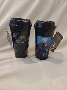 Jujutsu Kaisen Round 1 Reusable Cup Set 20oz New with Tags Lot of 2 - Picture 1 of 9
