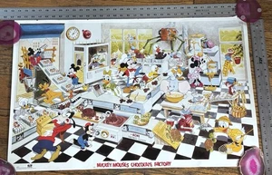 Póster vintage 1986 Disney Mickey Mouse fábrica de chocolate sin marco 22' X 34' - Imagen 1 de 9