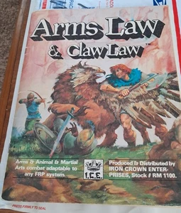 I.C.E. Arms Law & Claw Law RPG Role Playing Supplement Book # RM 1100  - Picture 1 of 8