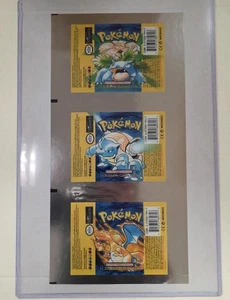 1st Ed Base Set UNCUT Booster Pack Wrapper Charizard Blastoise Venusaur Pokemon - Picture 1 of 4