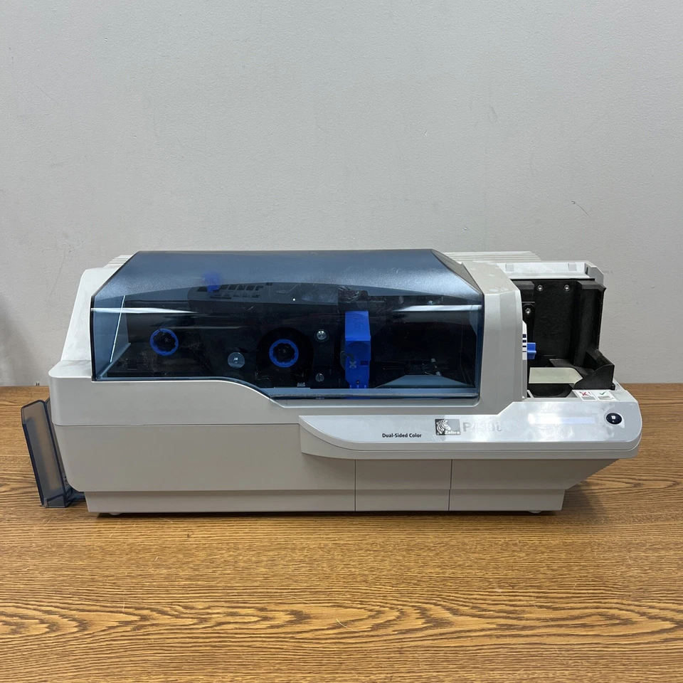 Zebra P430I P430I-0000A-UD0 Thermal Transfer ID Card Printer USB 300DPI - Image 1 of 4