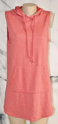 PAPILLON пыльный розовый красный толстовка с капюшоном платье большой без рукавов карманы без подкладки шнурок - Изображение 1 из 4