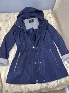 NWT LONDON FOG Womens Black Rain Coat Coat  Size XS - Picture 1 of 10