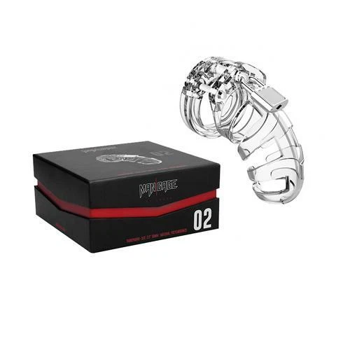 ManCage Model 02 - Chastity - 3.5in - Cock Cage - Transparent - Image 1 of 1