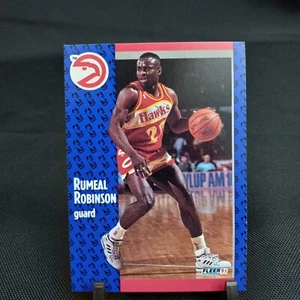 Tarjeta de baloncesto Fleer 1991-92 #3 Rumeal Robinson Hawks (1B60) - Imagen 1 de 3