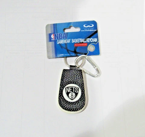 NBA Brooklyn Nets Basketball Textured Keychain w/Carabiner by GameWear Cover