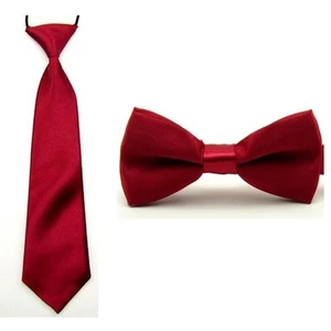 Kids Baby Boy Bow Tie Necktie School Wedding Party Bowtie Ties Matching Set - Picture 1 of 22