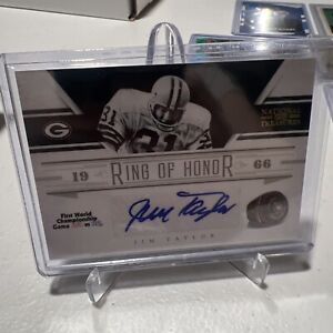 2012 Playoff National Treasures SP 18/49 Jim Taylor Ring of Honor Autograph Card