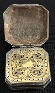 Antike achteckige Vinaigrette-Box aus Sterlingsilber - Bild 1 von 8