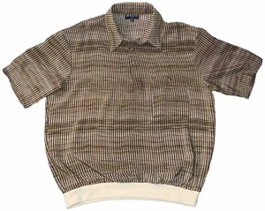 Vintage 80s Bassiri Uomo Men’s XL Microfiber Polo Elastic Waist USA Made MINT - Bild 1 von 10