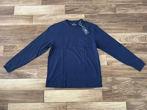 NEW WITH TAGS Men’s Vineyard Vines Blue Long Sleeve T-Shirt Large Pocket Shirt - Picture 1 of 5