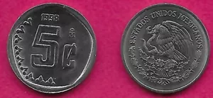 MONETA MESSICO 5 CENTAVOS 1998 UNC FUORI PRODUZIONE DENOMINAZIONE,L'EMBLEMA NAZIONALE DI - Foto 1 di 1