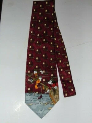 Disney Pato Donald Mickey Mouse Barco Corbata Mickey Ilimitado Granate Foto 1 de 2