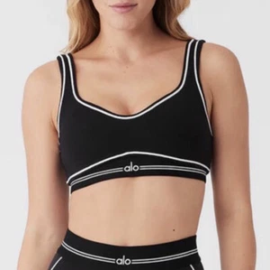 Sujetador Alo Yoga Aerógrafo Corazón Golpe Negro/Blanco XS - Imagen 1 de 5