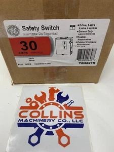 General Electric TG3221R Interruttore di sicurezza fusibile 240VAC 250VDC 30A 2P 3W NEMA 3R - Foto 1 di 6