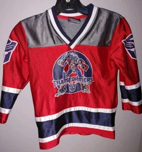 Transformers Red Boys Size 5 Long Sleeved Jersey Sweater Preowned - Picture 1 of 7