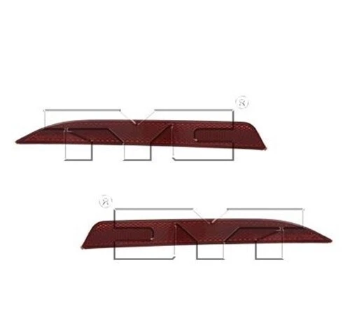 FOR 2013-2015 Ford Taurus Reflector Lights Driver & Passenger Side LH+RH Rear - Image 1 of 1