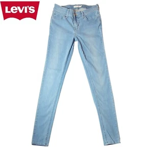 Genuine Levi's 710 Light Blue Women's Super Skinny Jeans W28 L32 Stretch Demin - Picture 1 of 12