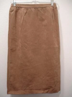 Mujer S 26" De Colección Años 70 Lilli Ann Adolph Schuman Taupe Ultragamuza Falda Forrada Foto 1 de 4