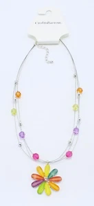 Nuevo collar colgante de flores de colores brillantes con estrás nuevo con etiquetas #N2672 - Imagen 1 de 1