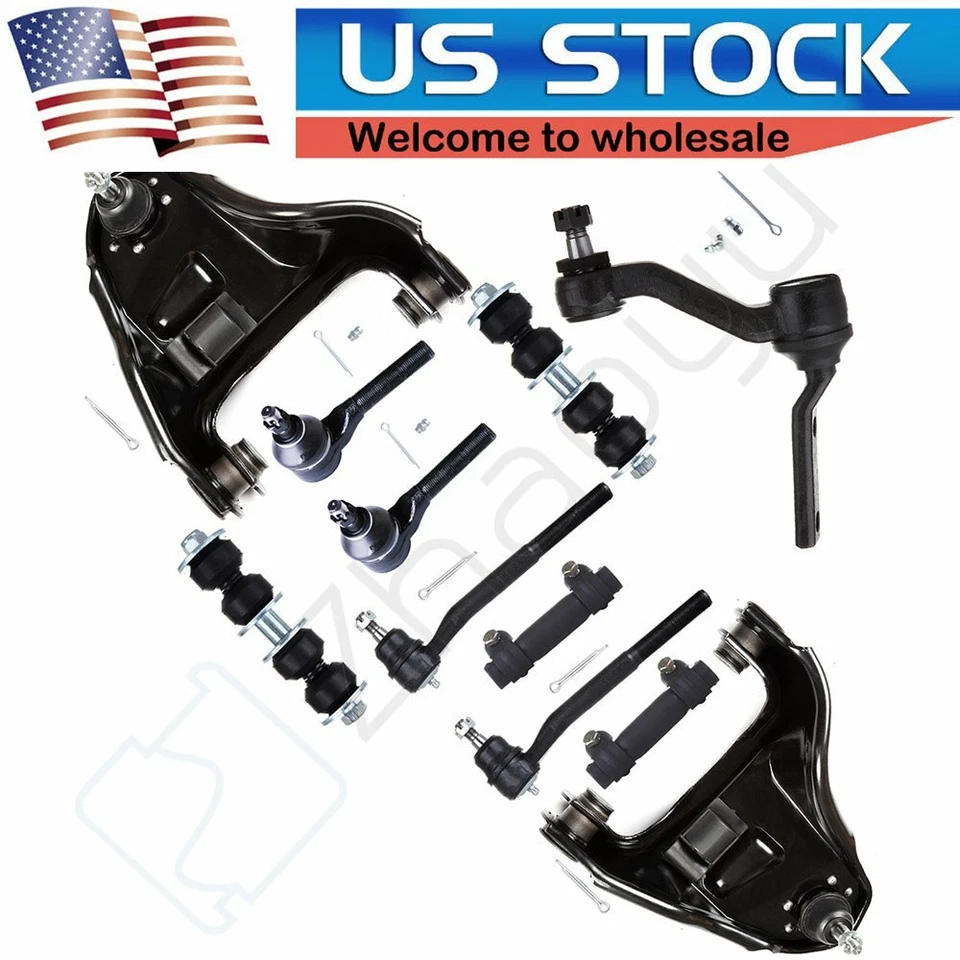 11Pcs Front Upper Control Arm Tie Rod End Fit For Chevrolet Blazer S10 GMC Isuzu - Изображение 1 из 4