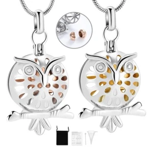 Hollow Owl Urn Necklace for Ashes Owl Cremation Jewelry Gifts for Women Girls US - Picture 1 of 23