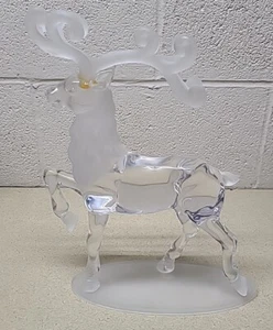 Vintage römische große klare Kunststoff Elch Hirsch Figur Statue Weihnachtsdekoration 11" - Bild 1 von 7