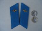 = Soviet Blue Color AF Collar Tabs with BRONZE PINS made in 1960's-1970's =