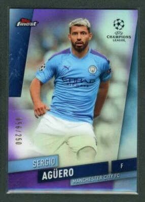 2020 SERGIO AGUERO /250 TOPPS FINEST UEFA CHAMPIONS LEAGUE - Image 1 of 2