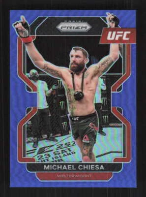 Michael Chiesa 2022 Panini Prizm UFC Blue Prizms #/199 #110 - Image 1 of 2