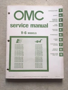 Genuine Johnson Evinrude 150 - 235HP V6 Service Manual Outboard Engine 0392076 - Picture 1 of 2