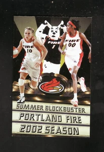 Portland Fire Sylvia Crawley Jackie Stiles 2002 Pocket Schedule GI Joe's WNBA - Bild 1 von 2
