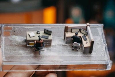 微型人偶办公家具桌立体模型比例 1: 87 装饰 — 第 1/4 张图片