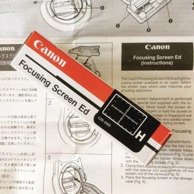 Pantalla de enfoque Canon Ed tipo H para EOS-1・EOS1N・EOS3・EOS650・EOS630・EOS620・EOSRT Foto 1 de 4
