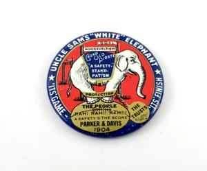 Vintage Political Button: Parker & Davis 1904 Campaign, Reproduction. '68. - Picture 1 of 3