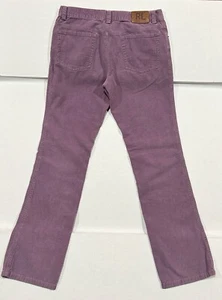 "Pantalones de pana vintage Ralph Lauren de pierna recta púrpura para mujer talla 10 30x31""" - Imagen 1 de 7