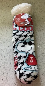 Calcetines Snoopy Joe Cool Sherpa Forrados Antideslizantes Cálidos Suaves Cacahuetes Nuevos con Etiquetas - Imagen 1 de 6