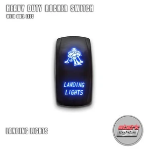 Interruptor Rocker LED Grabado con Láser Luz Doble 20A 12V ENCENDIDO/APAGADO - LUCES DE ATERRIZAJE - Imagen 1 de 6