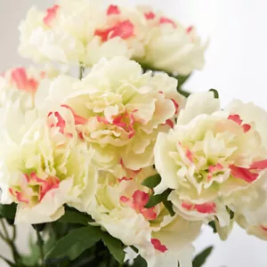 Package of 2 Cream Artificial Peony 18" Floral Bushes - Picture 1 of 4