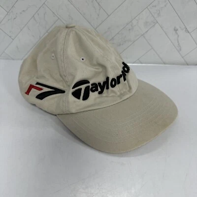 Gorra TaylorMade Golf Bronceado Claro Ajustable Correa Trasera Estructurada Sombrero R7 Quemador Foto 1 de 4