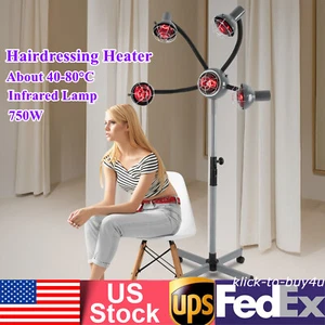 5 Head Infrared Heat Lamp Adjusting Height Styling Perming Dryer Salon Heat Lamp - Picture 1 of 17