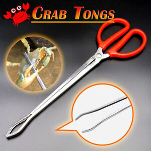 Stainless Steel Crab Lobster Clam Shellfish Crayfish Tongs Handin Anti-slip Tool