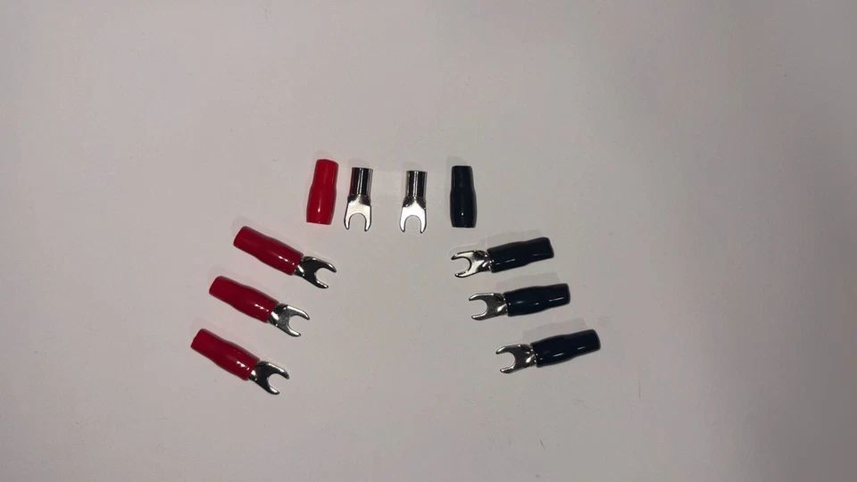 *8 pack* 8 Gauge Spade Fork Terminal Wire Crimp Insulated  - Image 1 of 2