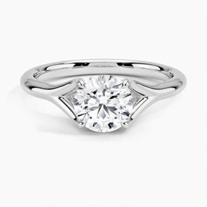IGI Certified 1 Ct F/VS2 Round Lab Grown CVD Diamond 14K Gold Solitaire Ring - Picture 1 of 5