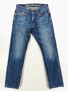 American Eagle Mens 30x30 Slim Straight Jeans Low Rise Heavy Denim Streetwear